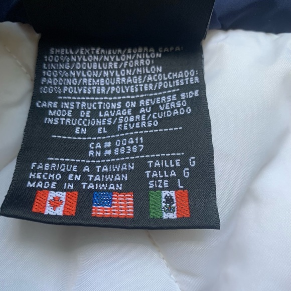 vintage 90’s Adidas bomber jacket coat blue white sz Large / Medium mens - Picture 7 of 12